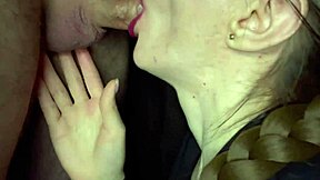 a horny brunette secretary closeup sucks bosses huge dick cumshot facial new years office party