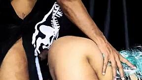 snuck this huge-dick monster home from halloween party!