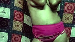 dancing natural tits wife fingers pussy teasing in front of husband homemade amateur