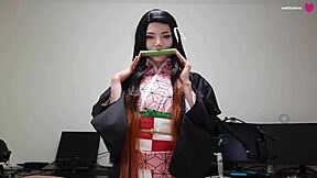 nezuko kamado sneaks zenitsu dick fun while muzan hunts her... so risky! 😏