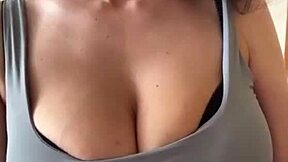 my wife loves flashing her huge natural tits nipples everywhere