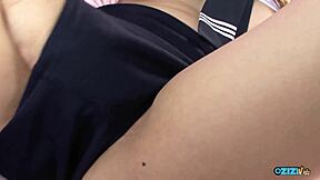 i wore the uniform he brought and he fucked my big tits hard