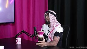 Horny babe licks arab cock tits sucked sloppy... full bora cast sheer red madness!