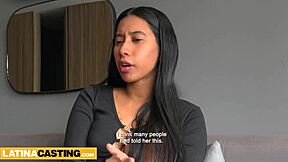 damn amateur latina teen sucks rides monster cock hard for modeling job!