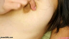 Cute teen girl poses sexy during casting interview