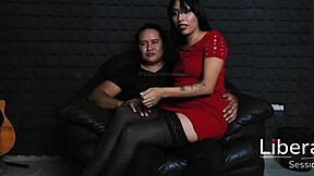 Hubby, watch stranger doggy your skinny Latina wife in hot threesome?