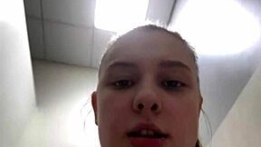 Blonde bbw teen gets extreme anal fucked bent over outdoors in public doggystyle closeup