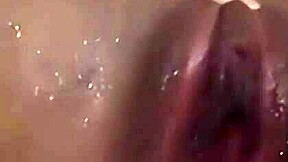 Dark Latina Teen Fingers Herself In Tub