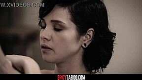 cadey mercury's babysitting gig turns into deepthroat hairy pussy pounding