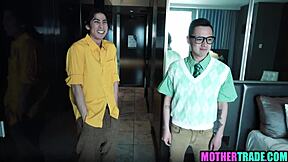 Stepmoms Swap Sons in Taboo Foursome Strapon Fuck Fest