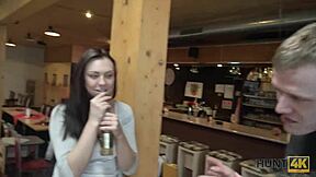 Lucky guy picks up Czech teen for public bowling alley fuck