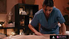 perfect masseuse kylie rocket eases braylin bailey's thigh pain 😏💦 girl massage vibes