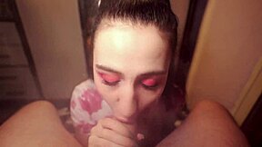 Hey neighbor, watch me suck your cock deep on cam till you explode pov