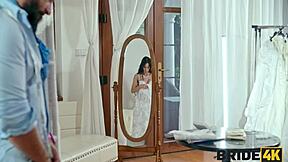 Bride4k: Little 18+ whore fucked raw on wedding couch