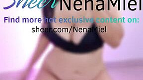 bra on while pussy soaks with loud moans