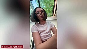 Cute Hairdresser Eve Sweet Deep Throats Big Dildo Sloppy for You!