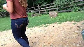 candid shots of mexican teen's big ass filling tight jeans