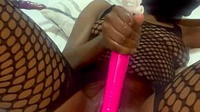 Curvy Oiled Teen Rips Clothes Off And Fucks Dildo Hard