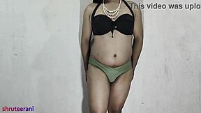 obsessed with indian shemale crossdressing in olive bikini pt2