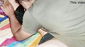 Damn, my cute girlfriend calls me over for rough bedroom fucking while alone - hot hindi moans!