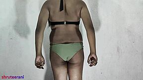 obsessed with indian shemale crossdressing in olive bikini pt2