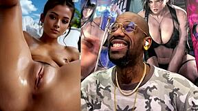 lonely fresh indian teen 18+ rubs her clean hairy pussy naked in gold bdsm chains...