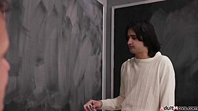 Petite Teacher Slut Takes BBC Double Penetration Gangbang in Detention