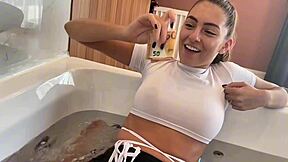 wet tall brunette waitress soaked clothes amateur pov pounding