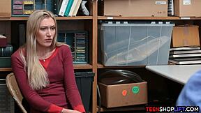 Teen Rescues Stepmom from Jail with Wild Shoplift Sex