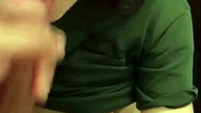 girl next door neighbor with huge round 18+ year old boobs gives amateur blowjob