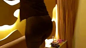 Slave drinks golden shower licks ass to feet