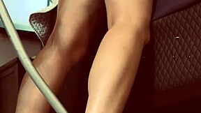 redhead housewife squirts shaking ass on big dick sex machine closeup