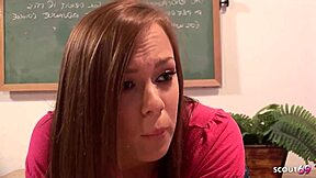 hey flexible teen, why beg ugly teacher for monster cock fuck?