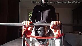 LAURA'S HEELS BONDAGE MILF FUCKED CUM ON TITS!!