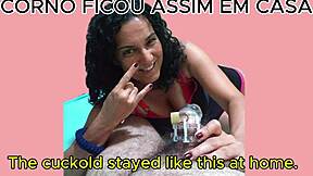 Wife Fucks Friends While Cuckold Hubby Locks in Chastity!