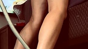 redhead housewife squirts shaking ass on big dick sex machine closeup