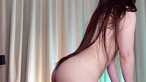 brunette teen babe sits on face for intense pussy licking orgasm and homemade cum in mouth