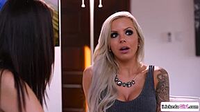 Big Tits Milf Facesits Best Friend in Lingerie Lesbian Tribbing Session