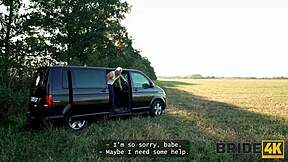 bride4k: threesome sexy bride natural tits car fuck? 🔥👰