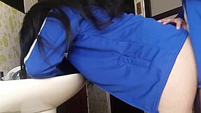 Colegiala caught in bathroom fucking classmate big ass schoolgirl busted recess sex!