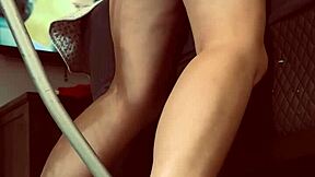 redhead housewife squirts shaking ass on big dick sex machine closeup