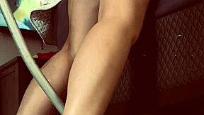 redhead housewife squirts shaking ass on big dick sex machine closeup