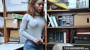 shoplifting ebony teen sucks punishes big cock cops watch