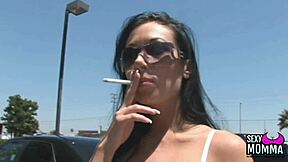 girl loves flirting then her fuckhole gets licked and pounded so strong by milf mommy