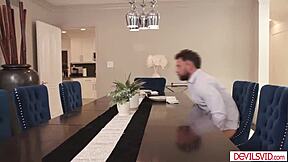 busty milf wife catches teen sucking my cock but joins pussy licking threesome