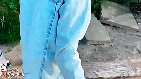 Wanna see this blonde deepthroat my huge cock outdoors?