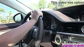 Submissive Blonde Teen Athena Palomino Begs Stepdad in Car POV