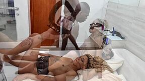 Bastidores rebeca olew takes rough anal dp from two friends screaming in motel