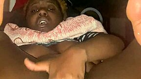 ebony babe creamy pussy masturbation close up