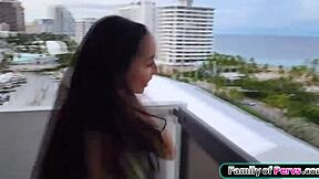 stepsis deepthroats stepbro's monster cock in public restroom